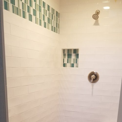 Shower and backsplash gallery by Pro Floors & Blinds in Spokane, WA